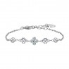 Bracciale Donna Luca Barra BK2748 In Acciaio Con Quadrifogli E Zirconi