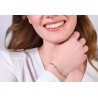 Bracciale Donna Luca Barra BK2748 In Acciaio Con Quadrifogli E Zirconi