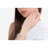 Bracciale Donna Luca Barra BK2765 In Acciaio Con Zircone Rosa A Cuore