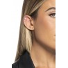 Piercing Orecchio Donna Luca Barra PR120 In Acciaio A Fiore Con Zirconi