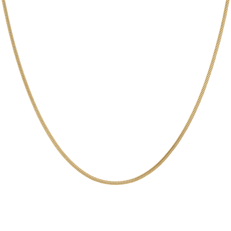 Collana Uomo Luca Barra CL389 In Acciaio Dorato Maglia Coda Di Topo 2 mm