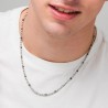 Collana Uomo Luca Barra CL369 In Acciaio Con Elementi Antracite