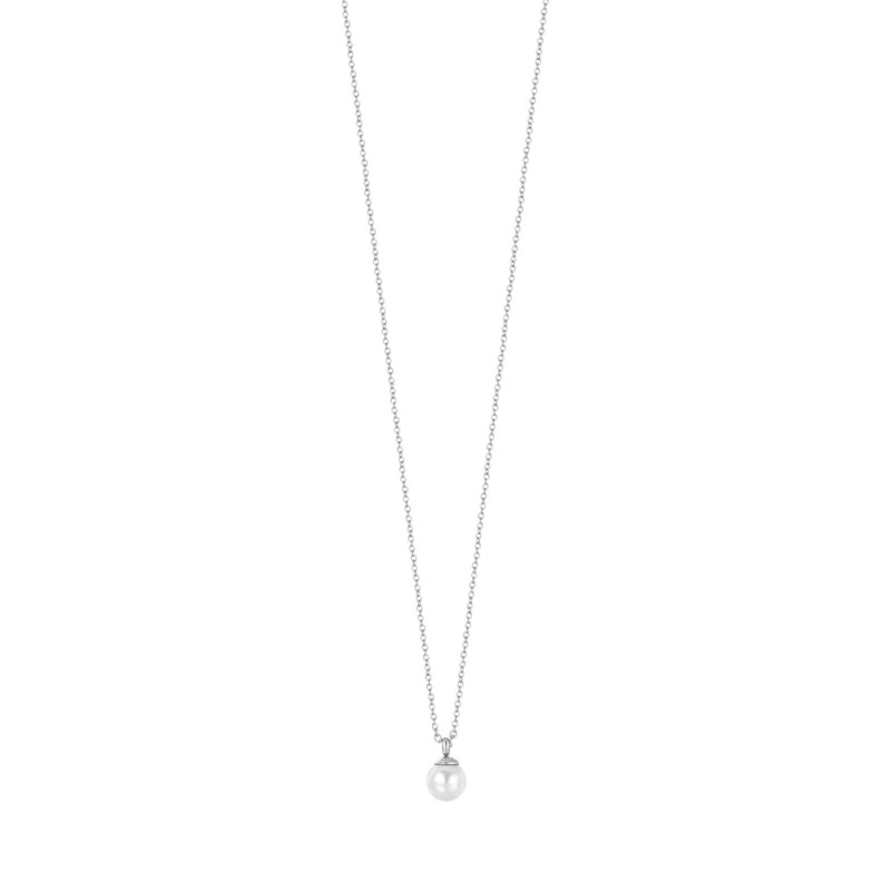 Collana Donna Luca Barra CK1293 In Acciaio Con Perla Bianca