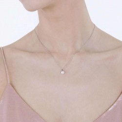 Collana Donna Luca Barra CK1293 In Acciaio Con Perla Bianca