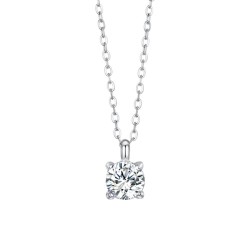 Collana Donna Luca Barra CK2140 In Acciaio Punto Luce Con Zircone 5 mm