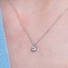 Collana Donna Luca Barra CK2140 In Acciaio Punto Luce Con Zircone 5 mm