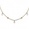 Collana Donna Luca Barra CK2182 In Acciaio Dorato Con Zirconi