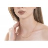 Collana Donna Luca Barra CK2182 In Acciaio Dorato Con Zirconi