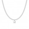 Collana Donna Luca Barra CK2259 In Acciaio Maglia Snake Con Stella