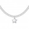 Collana Donna Luca Barra CK2259 In Acciaio Maglia Snake Con Stella