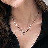 Collana Donna Luca Barra CK2259 In Acciaio Maglia Snake Con Stella