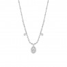 Collana Donna Luca Barra CK2222 In Acciaio Con Madonnina Miracolosa E Zirconi