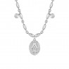Collana Donna Luca Barra CK2222 In Acciaio Con Madonnina Miracolosa E Zirconi