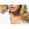 Collana Donna Luca Barra CK2222 In Acciaio Con Madonnina Miracolosa E Zirconi