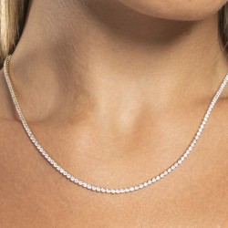 Collana Tennis Donna Luca Barra CK2207 In Acciaio Dorato Con Zirconi 2 mm