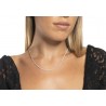 Collana Tennis Donna Luca Barra CK2207 In Acciaio Dorato Con Zirconi 2 mm