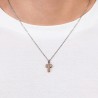 Collana Uomo Luca Barra CA510 IN Acciaio Con Croce E Zircone