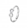 Anello Donna Luca Barra ANK622 In Acciaio Con Infinito E Zirconi