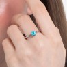 Anello Donna Luca Barra ANK600 Solitario In acciaio Con Zircone Celeste