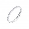 Anello Donna Luca Barra ANK573 Veretta In Acciaio Con Zirconi Misura 16