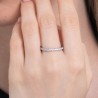 Anello Donna Luca Barra ANK573 Veretta In Acciaio Con Zirconi Misura 16