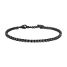 Bracciale Tennis Uomo BA1895 In Acciaio IP Nero E Cristalli Neri 3 mm