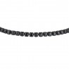 Bracciale Tennis Uomo BA1895 In Acciaio IP Nero E Cristalli Neri 3 mm
