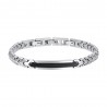 Bracciale Uomo Luca Barra BA1758 In Acciaio Con Centrale IP Nero