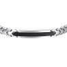 Bracciale Uomo Luca Barra BA1758 In Acciaio Con Centrale IP Nero