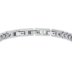 Bracciale Uomo Luca Barra BA1758 In Acciaio Con Centrale IP Nero