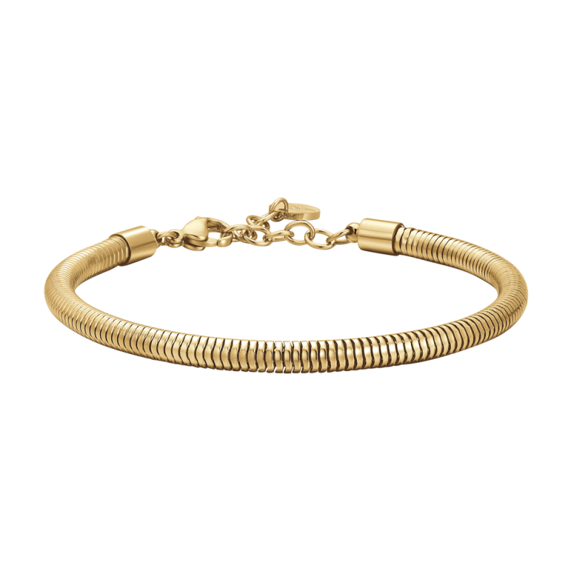 Bracciale Uomo Luca Barra BA1974 In Acciaio Dorato Maglia Coda Di Topo 3 mm