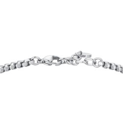 Bracciale Uomo Luca Barra BA1877 In Acciaio Con Ancora E Particolari Rosé