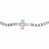 Bracciale Uomo Luca Barra BA1788 In Acciaio Con Croce E Zircone