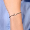 Bracciale Uomo Luca Barra BA1788 In Acciaio Con Croce E Zircone