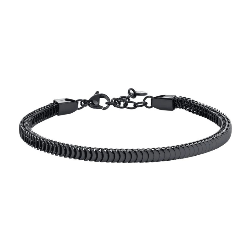 Bracciale Uomo Luca Barra BA1966 In Acciaio IP Nero