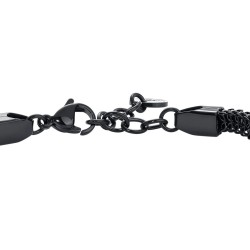 Bracciale Uomo Luca Barra BA1966 In Acciaio IP Nero