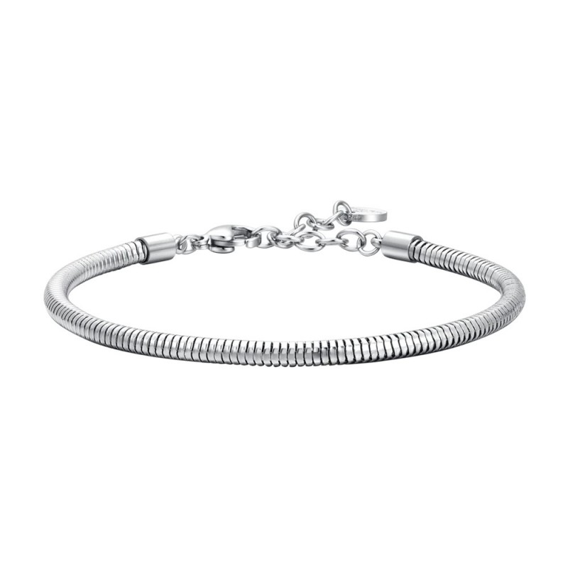 Bracciale Uomo Luca Barra BA1853 In Acciaio Maglia Coda Di Topo 4 mm