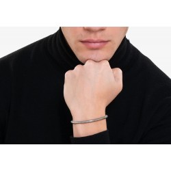 Bracciale Uomo Luca Barra BA1853 In Acciaio Maglia Coda Di Topo 4 mm