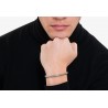 Bracciale Uomo Luca Barra BA1853 In Acciaio Maglia Coda Di Topo 4 mm