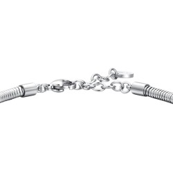 Bracciale Uomo Luca Barra BA1853 In Acciaio Maglia Coda Di Topo 4 mm