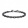 Bracciale Uomo Luca Barra BA1968 In Acciaio IP Nero A Catena