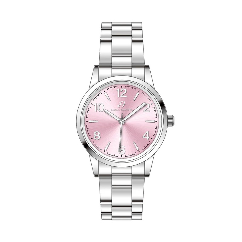 Orologio Donna Luca Barra BW391 In Acciaio Con Quadrante Rosa