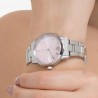 Orologio Donna Luca Barra BW391 In Acciaio Con Quadrante Rosa