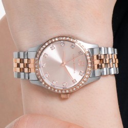 Orologio Donna Luca Barra BW353 In Acciaio Con Cinturino Bicolore