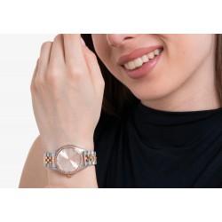 Orologio Donna Luca Barra BW353 In Acciaio Con Cinturino Bicolore