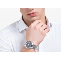 Orologio Uomo Luca Barra BU144 Solo Tempo In Acciaio Con Quadrante Nero