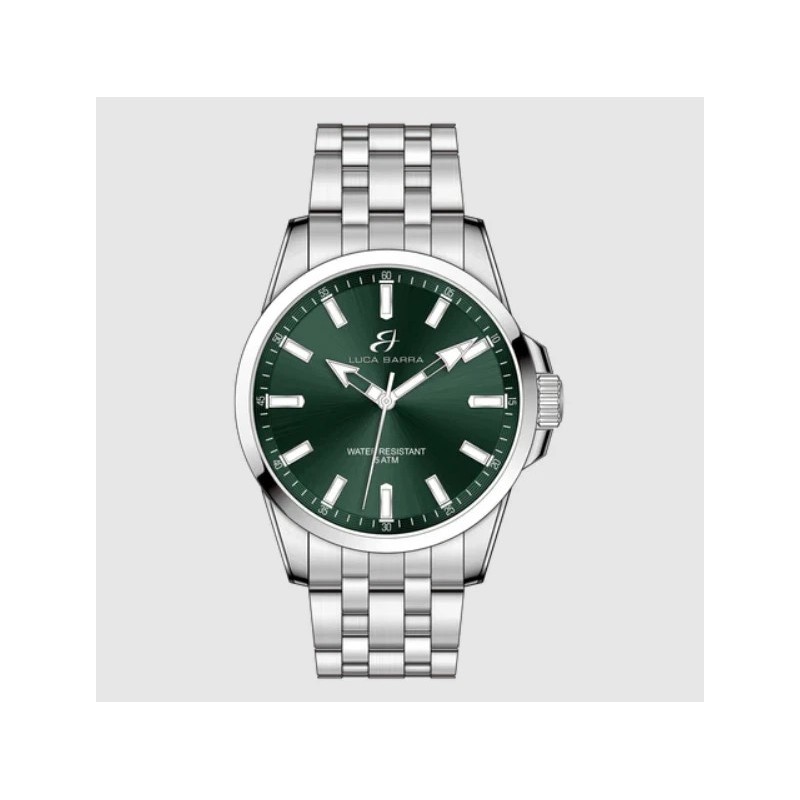 Orologio Uomo Luca Barra BU148 Solo Tempo Con Quadrante Verde
