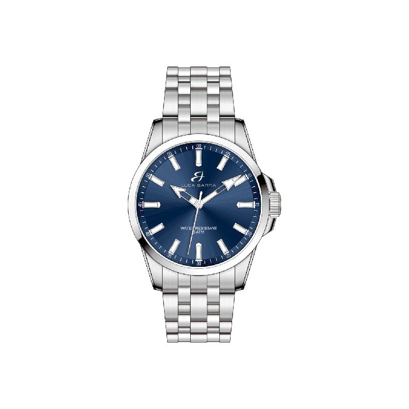 Orologio Uomo Luca Barra BU147 Solo Tempo Con Quadrante Blu