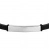 Bracciale Uomo Luca Barra BA1090 In Caucciù Con Piastra Acciaio