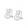 Orecchini Donna Lotus Silver LP3946-4/1 In Argento Con Perle E Zirconi